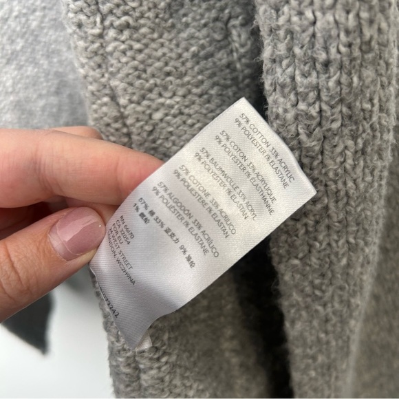 Anthropologie Gray Knit Oversized Cardigan - Picture 3 of 7